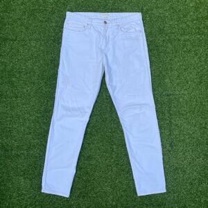 Isabel Marant Etoile Women's High Rise White Distressed Denim Jeans